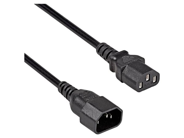 Akyga Power Connection -kaapeli [1x IEC-pistoke C14 - 1x IEC-liitäntä C13] 3 m Musta