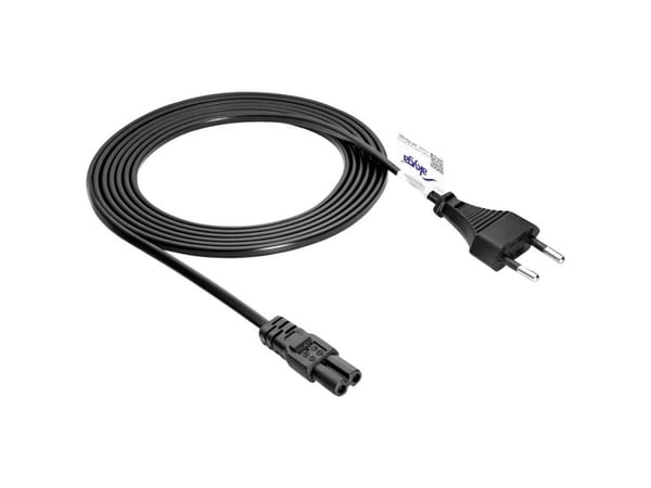 Akyga Power Connection -kaapeli [1x Euro-pistoke - 1x liitäntä pienille kodinkoneille C7] 3 m Musta