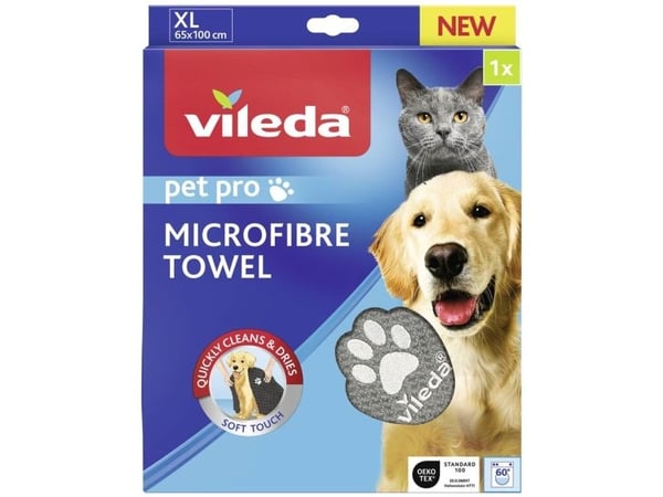 Vileda 172651, Katt, Hund, Mikrofiber, Grå, XL, 650 mm, 1000 mm