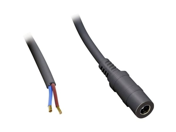 Lavvolt-tilkoblingskabel BKL Electronic, lavspenningstilkobling – åpen ende, 5,50 mm / 2,10 mm, 30,00 cm, 1 stk