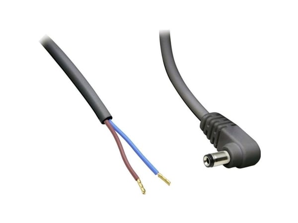 BKL Electronic lavspent tilkoblingskabel lavspenningsplugg – åpen ende 5,50 mm / 2,10 mm, 30,00 cm, 1 stk