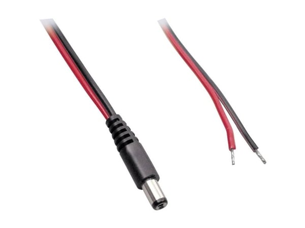 BKL Electronic lavspennings tilkoblingskabel, åpen ende 5,50 mm, 2,10 mm, 0,50 m, 1 stk