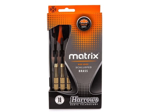 Harrows dartpiler steeltip Matrix High Grade Scalloped Brass Harrows 18 g