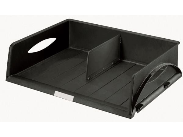 Leitz Sorty Jumbo - Brevbakke - 2 rom - for A3 (297 x 420 mm), B4 (250 x 353 mm), B3 (353 x 500 mm), C4 (229 x 324 mm) - landskab - sort