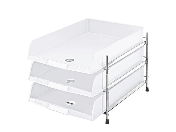 Esselte - Brevbakke - 3 rom - for C4 (229 x 324 mm) - hvit (en pakke 3)