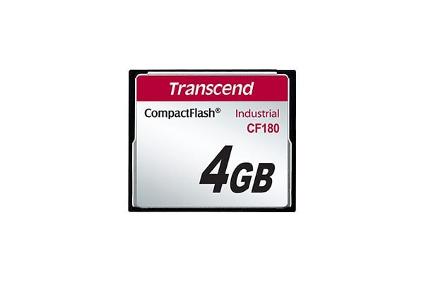 Transcend CF180I, 4 GB, CompactFlash, MLC, 85 MB/s, 75 MB/s, Sort