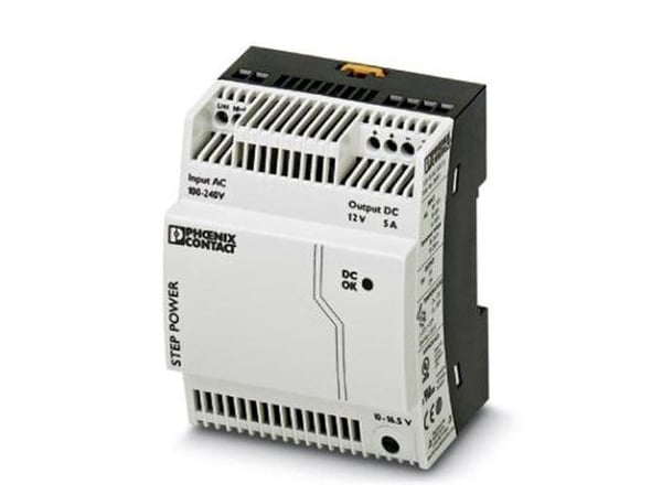 Phoenix Contact STEP-PS/ 1AC/12DC/5 100-240 V PC Tyskland svart/vit -25 till 70 °C -40 till 85 °C (2868583)