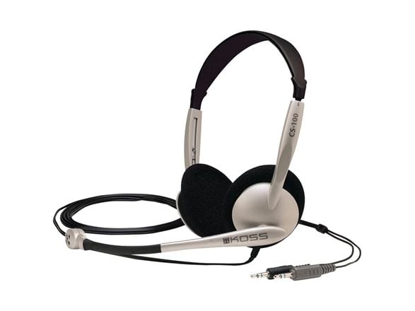 Koss CS100, Koblet med ledninger (ikke trådløs), Kontor/kundesenter, 30 - 16000 Hz, Hodesett, Beige Koss CS100, Koblet med ledninger (ikke trådløs), Kontor/kundesenter, 30 - 16000 Hz, Hodesett, Beige