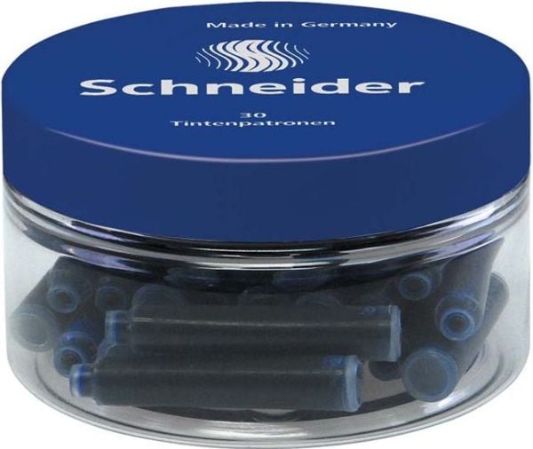 Schneider Pennkassetter 30 stk. Blå SR6703 Schneider Pennkassetter 30 stk. Blå SR6703