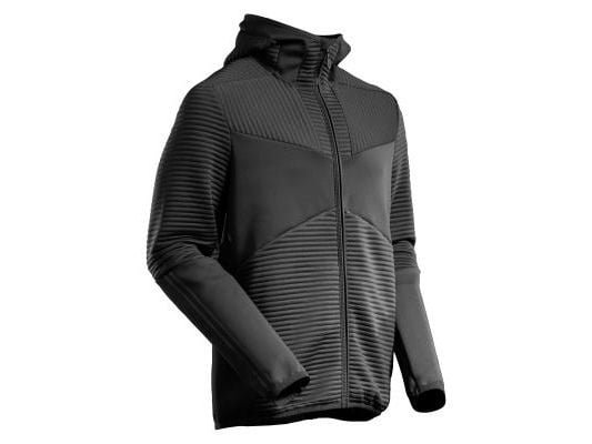 MASCOT Fleece hættetrøje L - CUSTOMIZED sort 22603-681-09