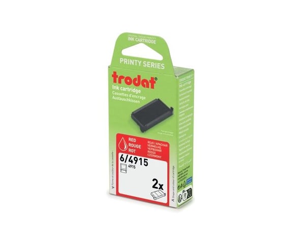 Trodat SWOP-Pad 6/4915 - Blekkpatron - rød (en pakke 2) - for Trodat Printy 4915
