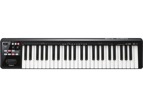 Roland A-49, 49 taster, Knapper, Rotasjon, USB, 836 mm, 182 mm, 84 mm