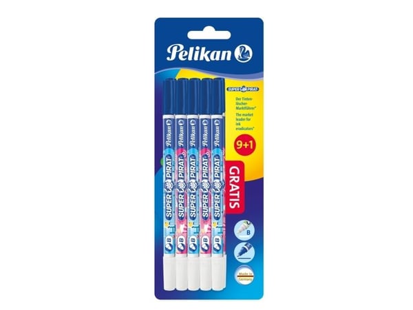 Pelikan Super Pirat, Plast, Flerfarget, Blister, 10 stykker, Tyskland