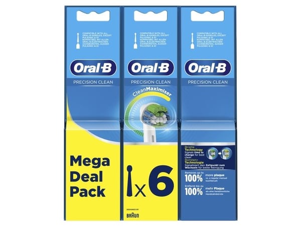 Oral-B Precision Clean 80339528, 6 stykker, Hvit, CleanMaximiser, Tyskland, Oral-B, 32,7 g