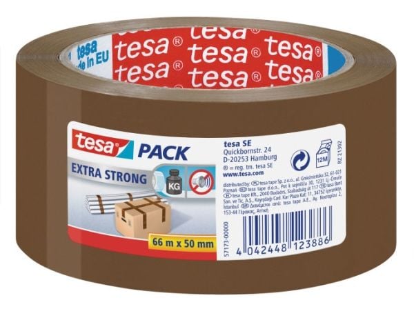 TESA 57173-00000-03, 66 m, Ruskea, Vahva, 50 mm, 1 kpl