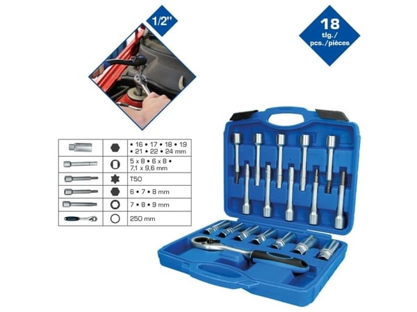 KS TOOLS Werkzeuge-Maschinen GmbH Iskunvaimentimen työkalusarja, 18-osainen (BT651250)