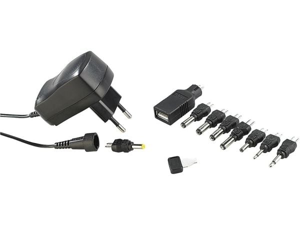 Goobay NTS 600 EuP MW 3N06GS, 12 V, 600 mAh, Sort, 109 g