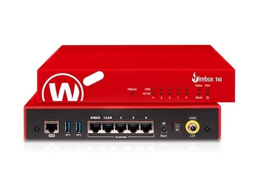 WatchGuard Firebox T45 - Sikkerhetsapparat - med 1-års Total Security Suite - 5 porter - 1GbE