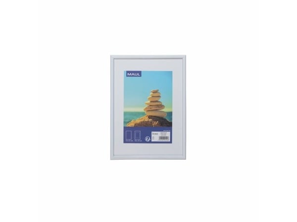 MAUL 1935002, Enkel bilderamme, MDF, Plast, Polykarbonat (PC), Hvit, Bord, 15 x 21 cm, Rektangulær