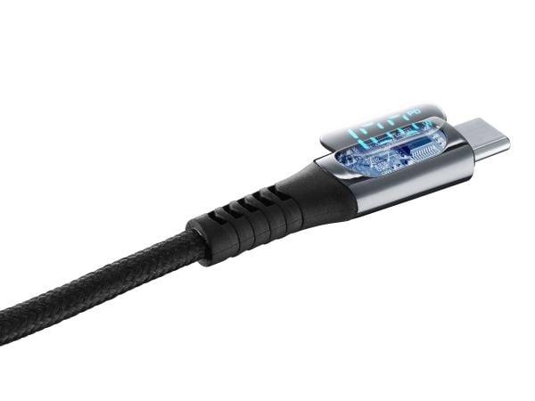 Cellularline 8018080456145, 2 m, USB C, USB C, Svart