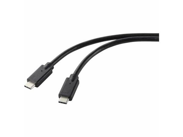 Renkforce RF-5251922, 2 m, USB C, USB C, USB 2.0, 480 Mbit/s, Sort