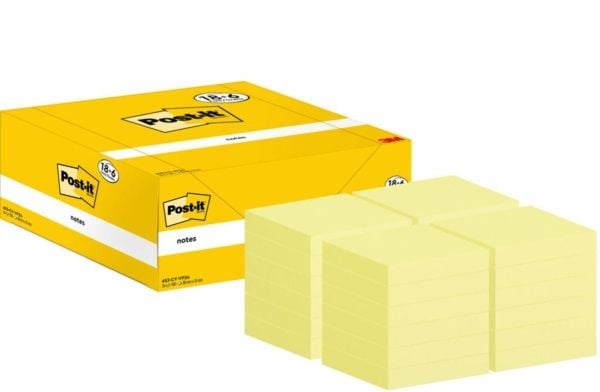 Post-It 653-CY-VP24 Sticky Notes Rektangel Gul 100 ark (653-CY-VP24)