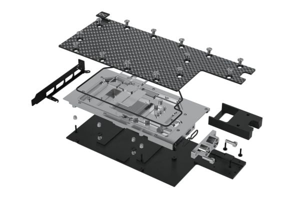 Alphacool 13725, Vannblokk + Bakplate, Karbon, Kopper, Sort, Karbon, 1/4", CE, FC, RoHS, 246,4 mm