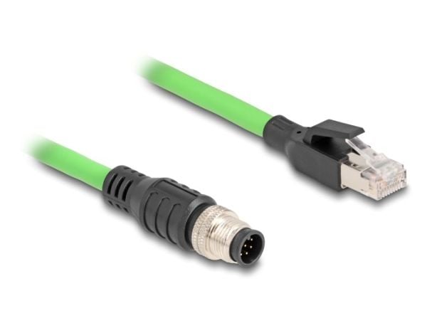 DeLOCK 80421, 1 m, SF/UTP (S-FTP), M12, RJ-45
