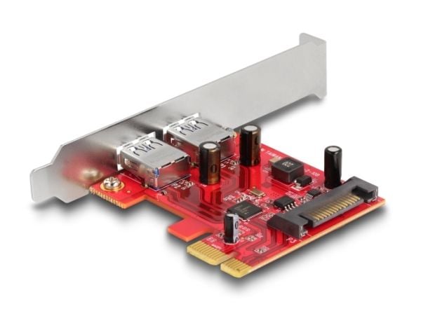 Delock - USB-adapter - PCIe 2.0 låg profil - USB-C 3.2 Gen 1 x 2