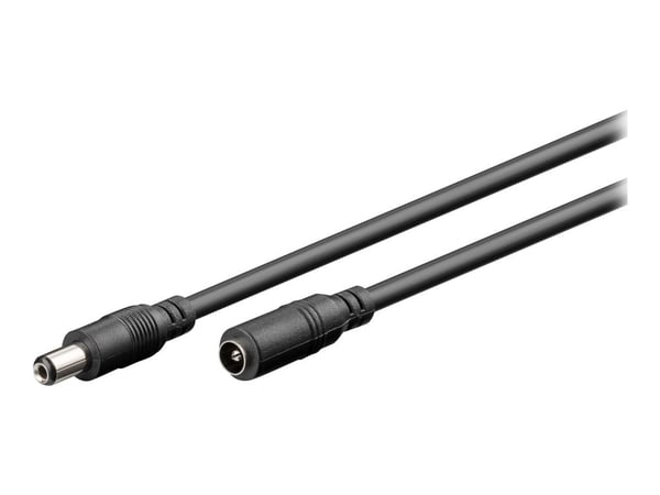 goobay - Förlängningskabel för ström - DC-jack 5,5 x 2,1 mm (hane) till DC-jack 5,5 x 2,1 mm (hona) - 3 m - formpressad