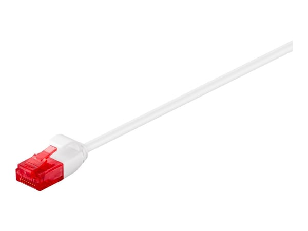 goobay - Patch-kabel - RJ-45 (hane) till RJ-45 (hane) - UTP - CAT 6 - sprintlåsning, formpressad, rund, hakfri - vit