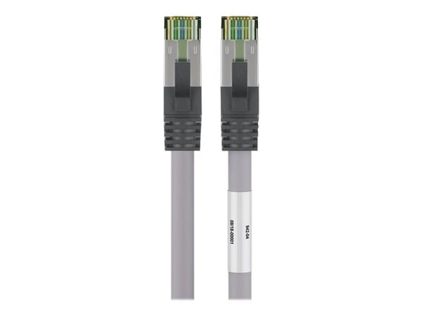 goobay - Koblingskabel - RJ-45 (hann) til RJ-45 (hann) - 3 m - SFTP, PiMF - CAT 8.1 - halogenfri, formstøpt, uten hindringer, flertrådet - grå