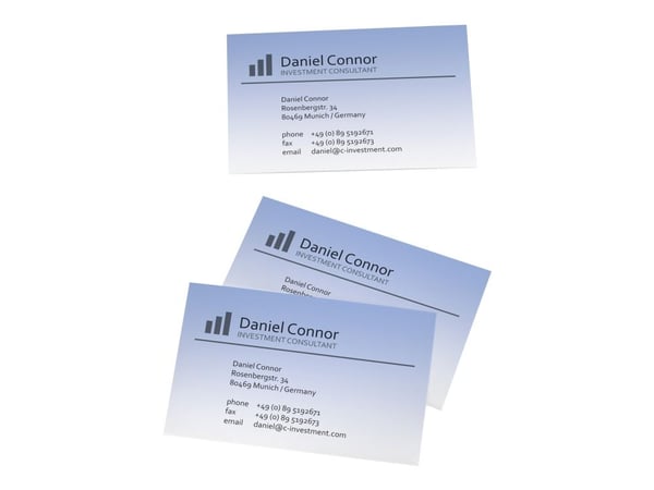 Sigel Business Card 3C DP746 - Blå stigning - 85 x 55 mm - 200 g/m² - 100 kort (10 ark x 10) visittkort