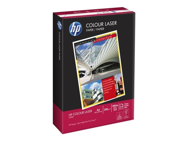 HP Colour Laser Paper - A4 (210 x 297 mm) - 200 g/m² - 250 ark vanligt papper