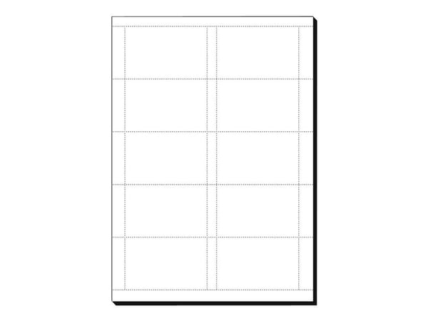 Sigel - Mikroperforert - sterkt hvitt - 85 x 55 mm - 185 g/m² - 600 kort (60 ark x 10) visittkort