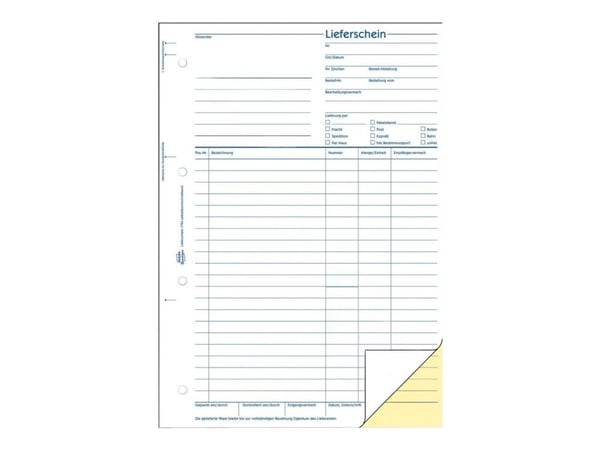 Avery Zweckform - Leveringsskjema - 40 ark - A4 (210 x 297 mm) - dublett - karbonfri