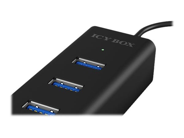 ICY BOX IB-HUB1409-U3 - Hubb - 4 x SuperSpeed USB 3.0 - skrivbordsmodell