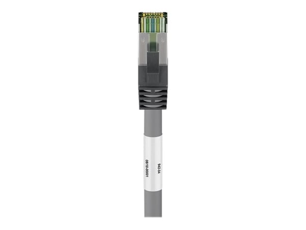 goobay - Koblingskabel - RJ-45 (hann) til RJ-45 (hann) - 3 m - SFTP, PiMF - CAT 8.1 - halogenfri, formstøpt, uten hindringer, flertrådet - grå