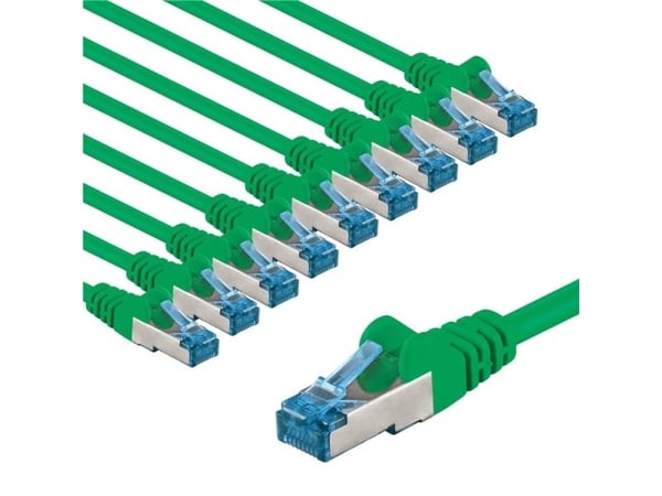Goobay 69381, 3 m, Cat6a, S/FTP (S-STP), RJ-45, RJ-45, Vihreä