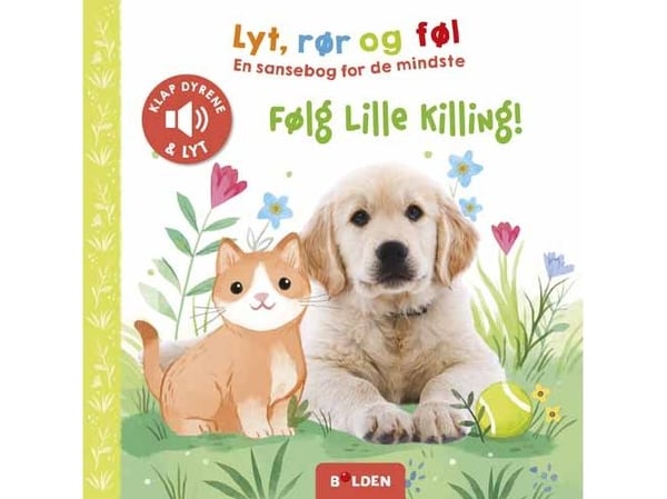 Lytt, kjenn og følg: Følg lille killing! | Språk: Dansk