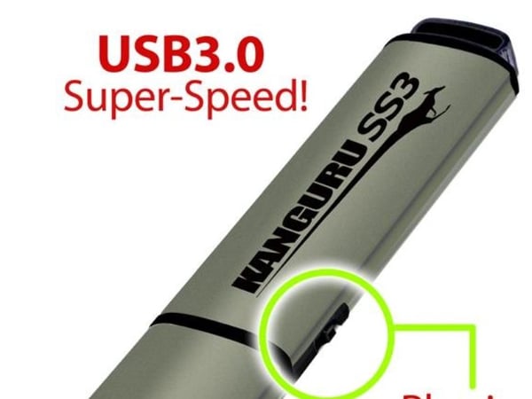 Kanguru SS3 USB 3.0 with Write Protect Switch - USB flash-enhet - 32 GB - USB 3.0