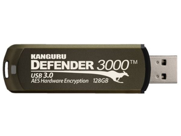 Kanguru Encrypted Defender 3000 - USB-flashstasjon - kryptert - FIPS 140-2 Level 3 - 32 GB - USB 3.2 Gen 1 - TAA-samsvar