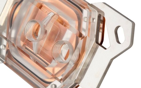 Watercool HEATKILLER IV BASIC, Vannblokk, Kobber, Polymetylmetakrylat (PMMA), Rustfritt stål, Kobberfarge, Rustfritt stål, Transparent, Muffe AM4, ...