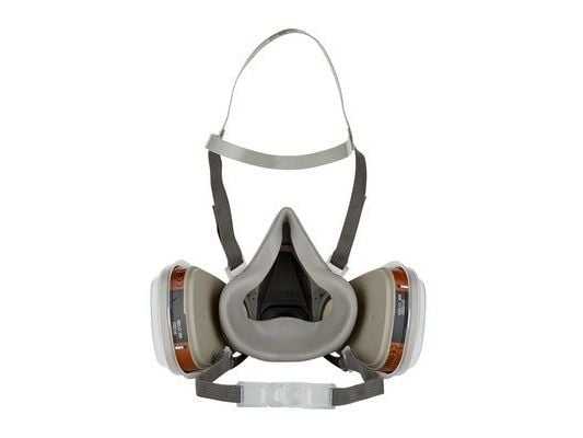 3M 6002PRO, Halvdekkende, FFP3, Industrielt vedlikehold, Sort, Grå, Hvit, CE, 1 stykker