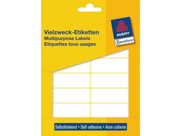Avery Multi-Purpose Labels 3340 - Selv-adhesiv - hvit - 19 x 62 mm 392 stk merkelapper