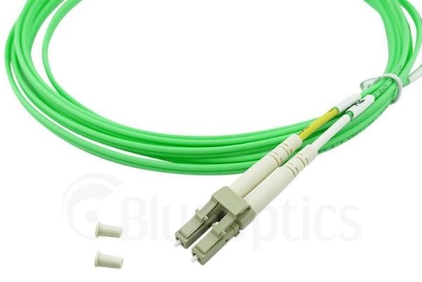 BlueOptics© Dupleks fiberoptisk patchkabel, LC-UPC/SC-UPC beige, 50 meter, multimodus G50/125µm, OM5, inngangsdempning: mindre enn 0,2dB, merkefibe...