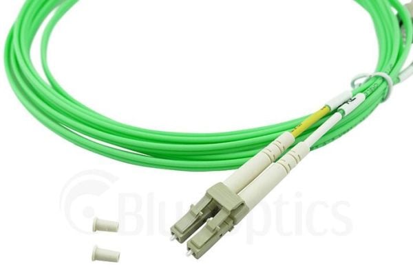BlueOptics© Dupleks fiberoptisk patchkabel, LC-UPC/LC-UPC beige, 20 meter, multimodus G50/125µm, OM5, inngangsdempning: mindre enn 0,2dB, merkefibe...