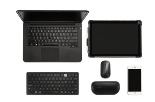 Kensington Multi-Device Dual Wireless Compact Keyboard, Trådløs, RF trådløs + Bluetooth, Svart