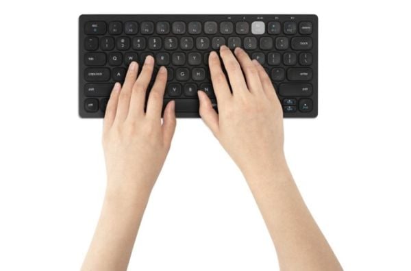 Kensington Multi-Device Dual Wireless Compact Keyboard, Trådløs, RF trådløs + Bluetooth, Svart