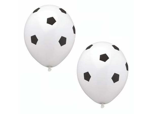 Papstar 19812, Toy balloon, Sort, Hvit, Rund, 29 cm, 8 stykker